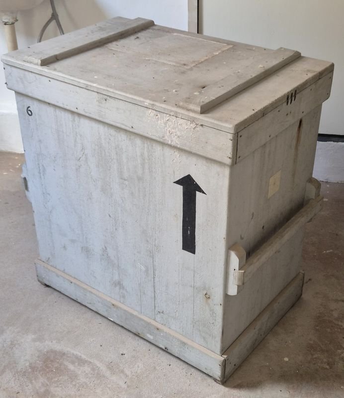Cajón de Madera Transportadora o Embalaje de Obras de Artes en Madera Rustica con Tapa - imagen 5