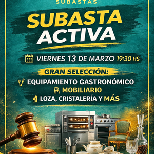 ¡EXCLUSIVIDAD! Mobiliario, Maquinaria para Gastronomía, Insumos Informáticos y más en una sola subas