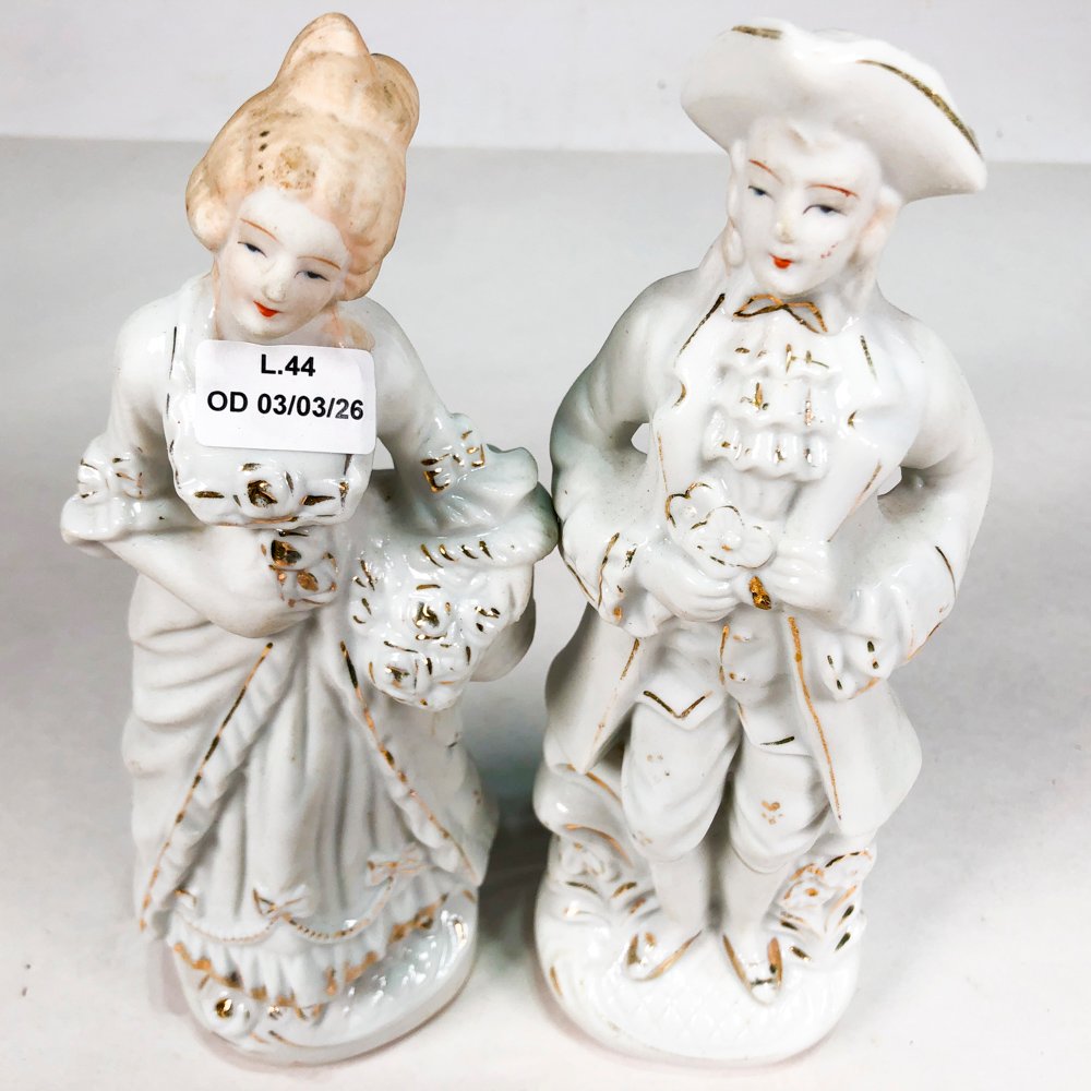 Figuras de porcelana de dama y caballero - imagen 2