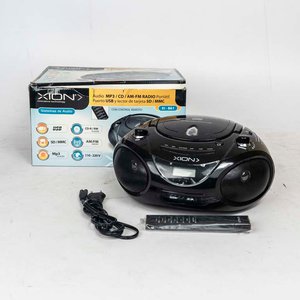 Lote siguiente: Radio Portátil Xion Huevito con CD/MP3, USB y Control Remoto