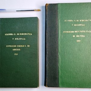 Publicaciones de la Academia Uruguaya de Numismática y Bibliofilia: Muestra Numismática 1960 y Cultura Italiana 1963 - imagen 1
