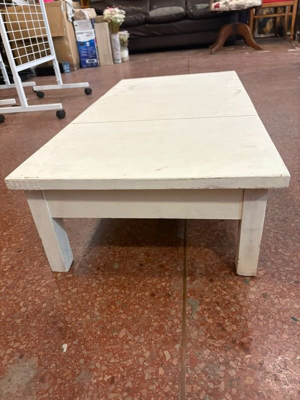 Mesa ratona de madera blanca para hogar - imagen 2