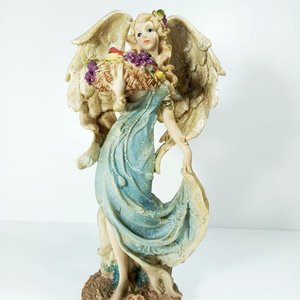Estatuilla de Ángel con Canasta de Frutas y Flores - imagen 3