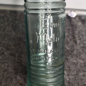 Botella Antigua de Vidrio Emilio Molinelli Paysandú - imagen 2