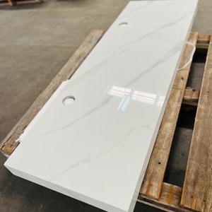Lote siguiente: Mesada de Baño Doble Blanca con Vetas