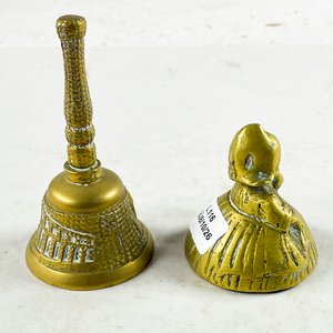 Dos campanillas en bronce de 6 y de 9 cm - imagen 2