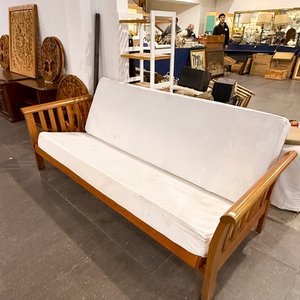 Mesa de Comedor Rectangular de Madera con Banco y Futón - imagen 2