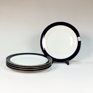 Lote anterior: Doce Platos Llanos Noritake "Monaco" Porcelana Blanca y Azul con Borde Dorado