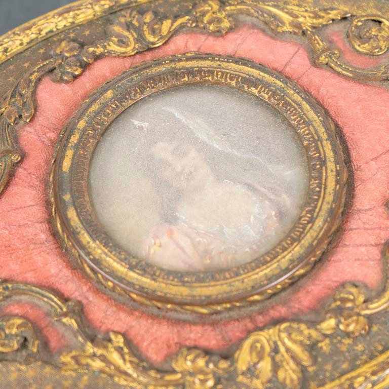 Alhajero frances de bronce con miniatura - imagen 2