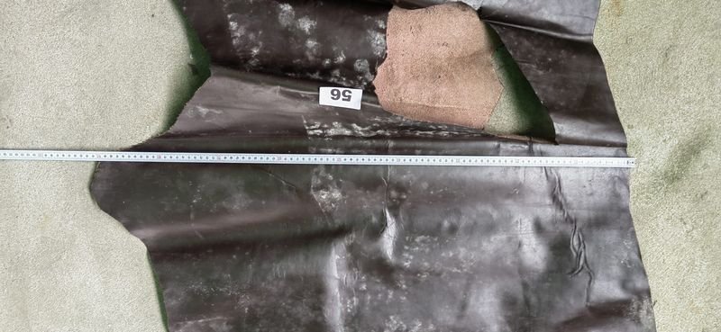 Lote de Cuero Nobuck Grueso Marrón Oscuro