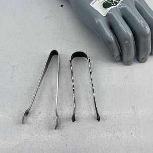 Pinzas para Azúcar de Plata: Una Marcada "800" y Otra Bañada en Plata - imagen 3