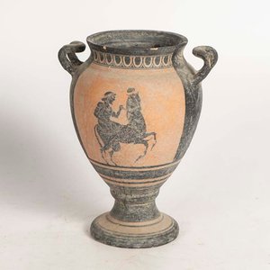 Lote siguiente: Vasija Griega Antigua Decorada - Cerámica