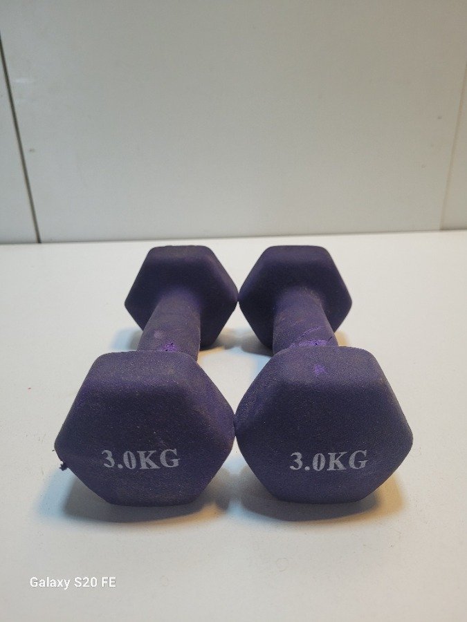Par de Mancuernas de 3 kg Color Violeta