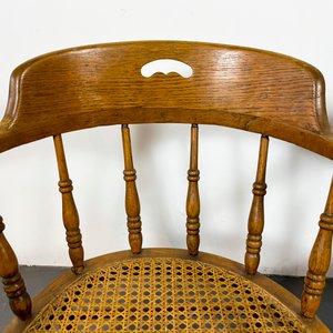 Pareja de Sillones de Roble Estilo Medio Punto con Asientos Esterillados - imagen 2