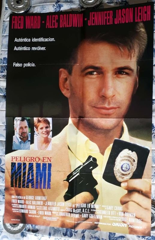 Poster Original de Cine "Peligro en Miami" (Miami Blues) - Fred Ward, 1990