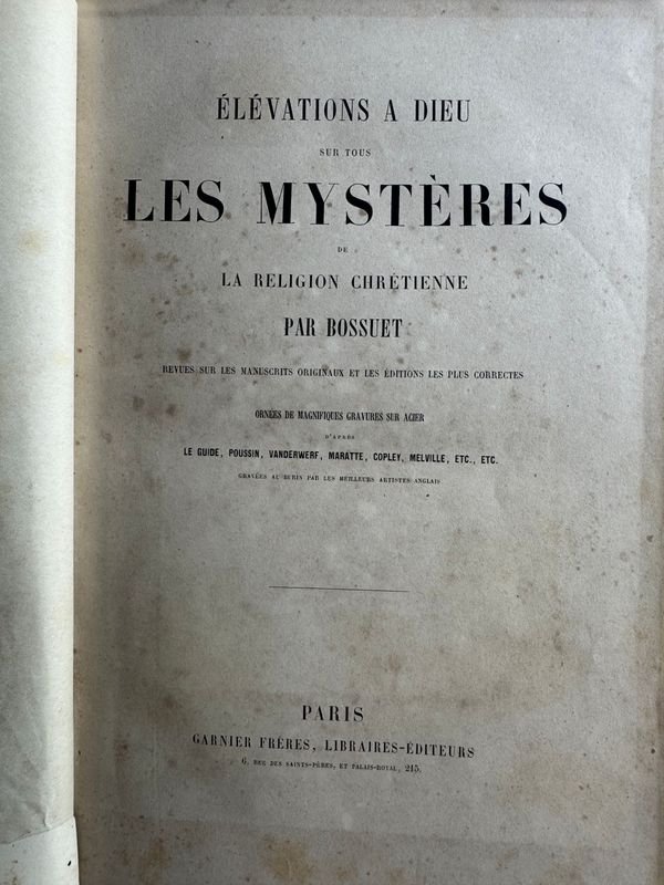 Libro antiguo con manos de plata: Elevaciones a Dios Sobre los Misterios de la Religión Cristiana - imagen 4