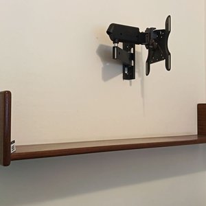 Dos Estantes de Pared de Madera Oscura con Soportes Laterales - imagen 3