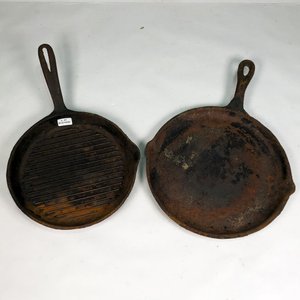 Dos Planchas de Hierro Fundido con Asas - imagen 1