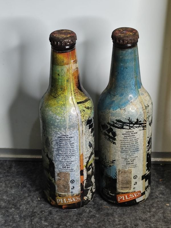 Dos Botellas Pilsen Rock Edición Limitada 2005 Selladas - imagen 1