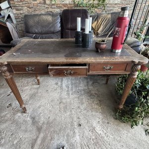 Escritorio Antiguo de Despacho Estilo Clásico Siglo XX - imagen 1