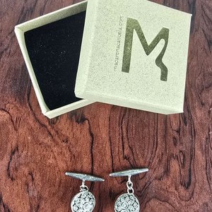 Gemelos de Plata con Circones y Cadena - imagen 1