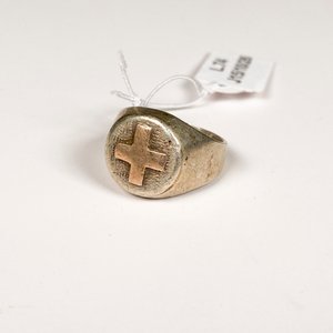 Anillo de Plata y Oro con Cruz de Enfermero - Medida 16 mm - imagen 2