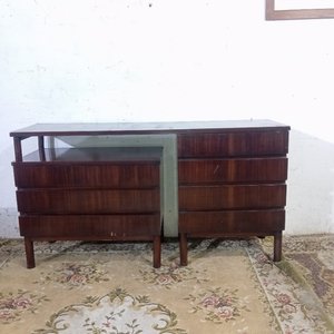 Cómoda Extensible de Madera Oscura con 7 Cajones - imagen 1