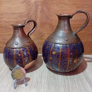 Lote anterior: Dos Jarras de Cobre y Esmalte con Desgaste