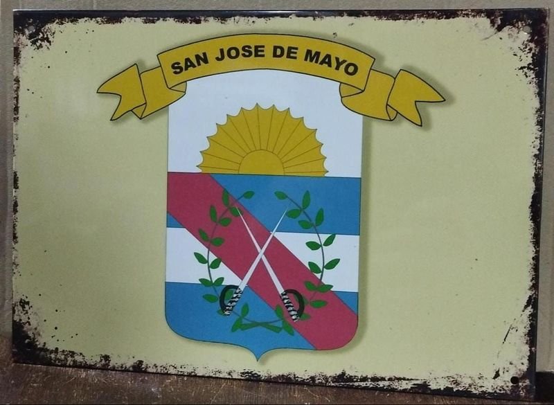 Cartel Decorativo Chapa Escudo San José de Mayo 28x19 cm