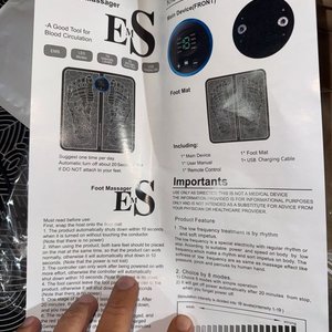 Masajeador Eléctrico EMS para Pies con Control Remoto y Manuales - imagen 2