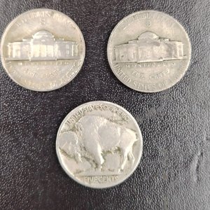 3 Monedas de Plata de EE. UU. de 1945 y Búfalo - imagen 2