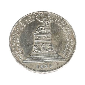 Moneda de Baviera de 1835 con retrato de Luis I - imagen 2