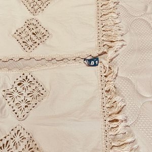 Juego de 4 Senderos Blancos con Bordados y Flecos - imagen 4