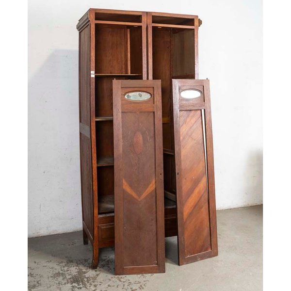 Ropero de Roble para Restaurar con Cajones y Puertas Sueltas