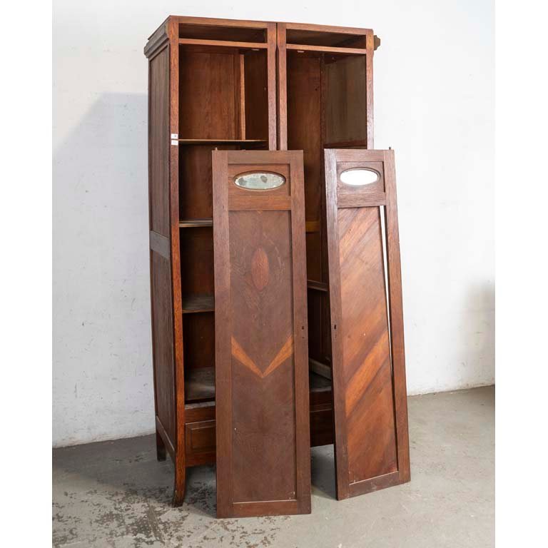 Ropero de Roble para Restaurar con Cajones y Puertas Sueltas