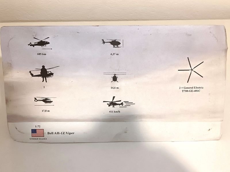 Modelo de Helicóptero Bell AH-1Z Viper en Escala 1:72 - imagen 4