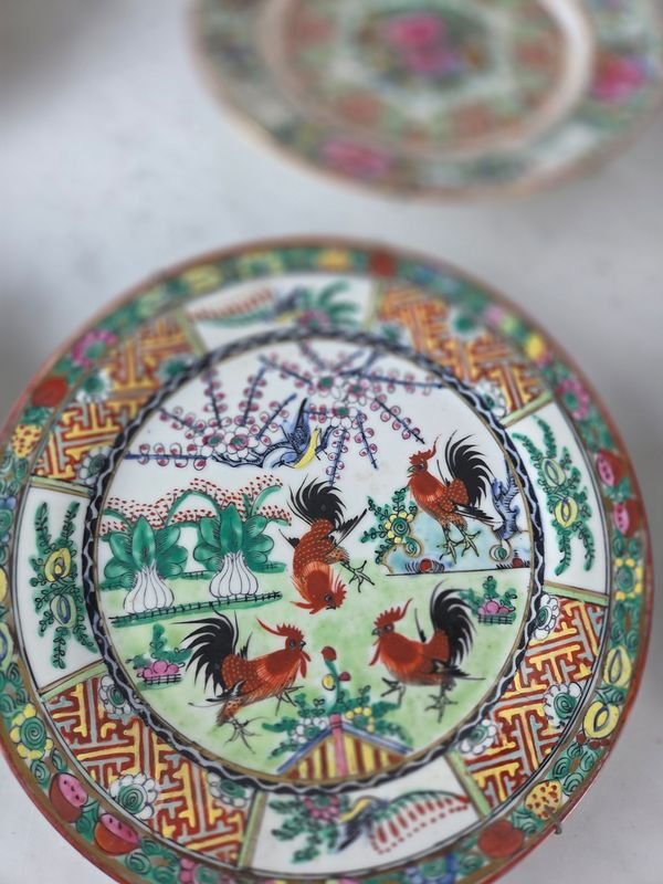 Platos de porcelana oriental pintados a mano - imagen 3