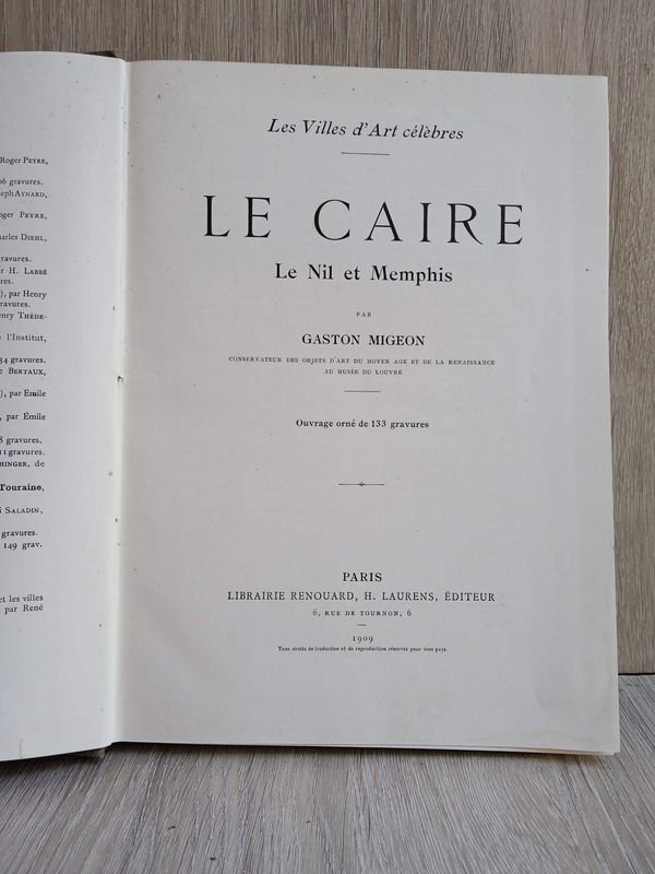 Libro antiguo en francés con ilustraciones de El Cairo - imagen 2