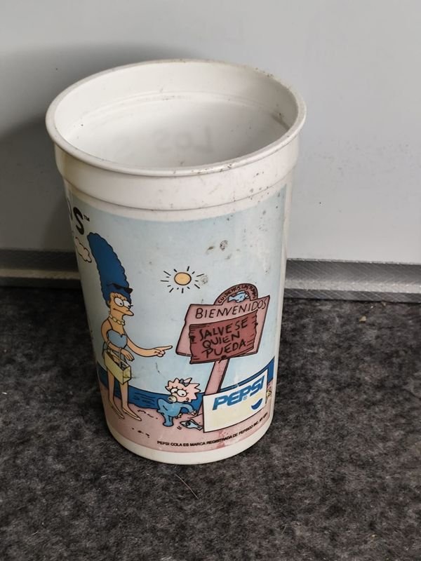 Vaso Coleccionable Los Simpson y Pepsi Años 90