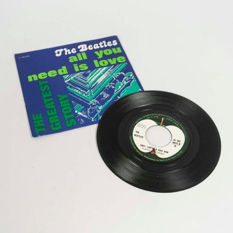 Disco Vinilo Single The Beatles "All You Need Is Love" Serie Especial Coleccionistas Apple EMI Italia