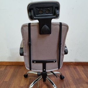 Sillón de Oficina Ergonómico Gris con Cabecera y Apoyabrazos Regulables - imagen 4