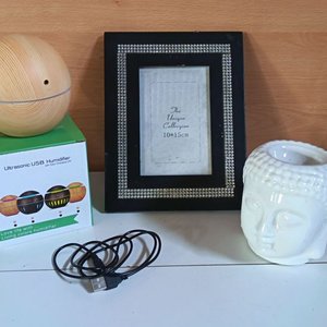 Lote siguiente: Perfumador Difusor Ultrasónico USB y Portarretrato Decorativo