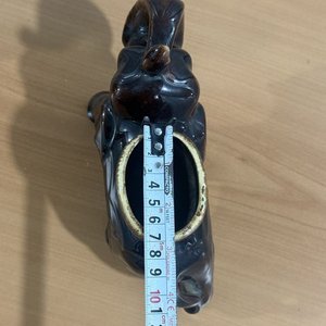 Cenicero Caniche y Florero Elefante de Cerámica Vidriada - imagen 8