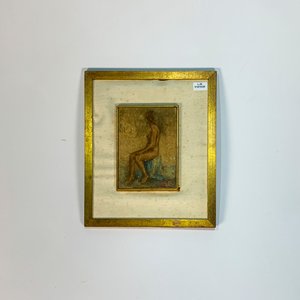Lote siguiente: Cuadro Óleo sobre Cartón: Desnudo de Dama de Perfil, Firmado