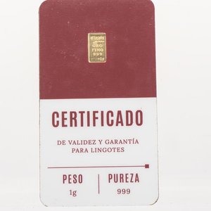 Lingote de Oro Fino 999 de 1 gramo de El Tasador Joyería - imagen 4