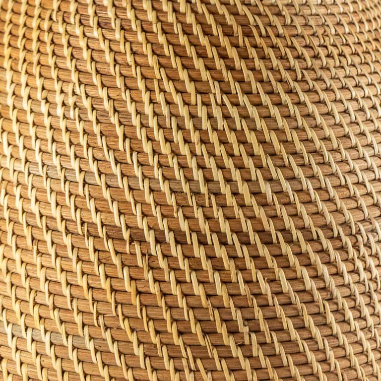 Lámpara de techo de fibras naturales con caja - imagen 2