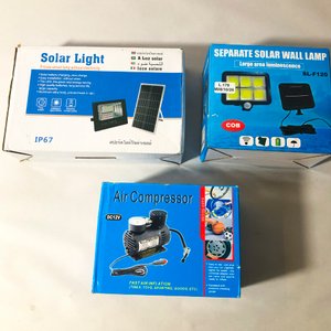 Compresor de Aire Portátil y Dos Focos Solares LED - imagen 2