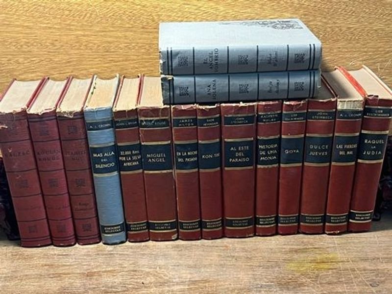 Colección de libros antiguos con tapa dura - imagen 2