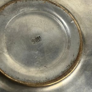 Juego de 5 Tazas de "Plata" con Platillos - Confitería Americana - imagen 8