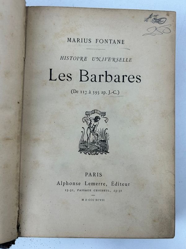 Libro Histórico: Les Barbares de Marius Fontane - imagen 2